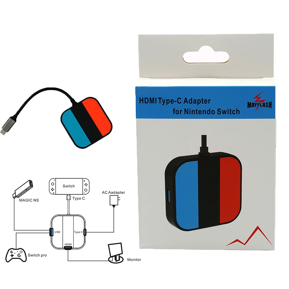 Адаптер MayFlash для HDMI Type C Nintendo Switch/консоль Nintendos switch NS001|Запасные части| |