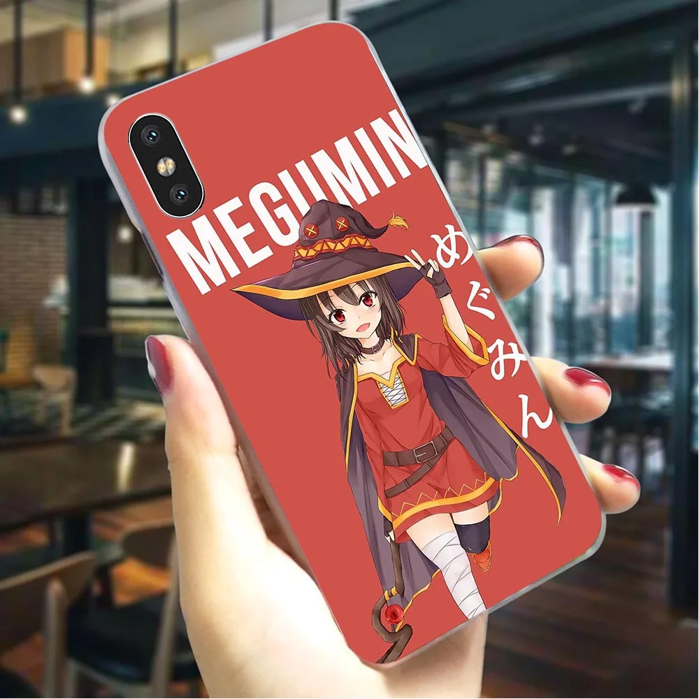 

Plastic Phone Case for iPhone 7 KonoSuba Megumin Kono Cover for iPhone Xs Max Covers XR X 8 Plus 6 6S 5S 5 SE