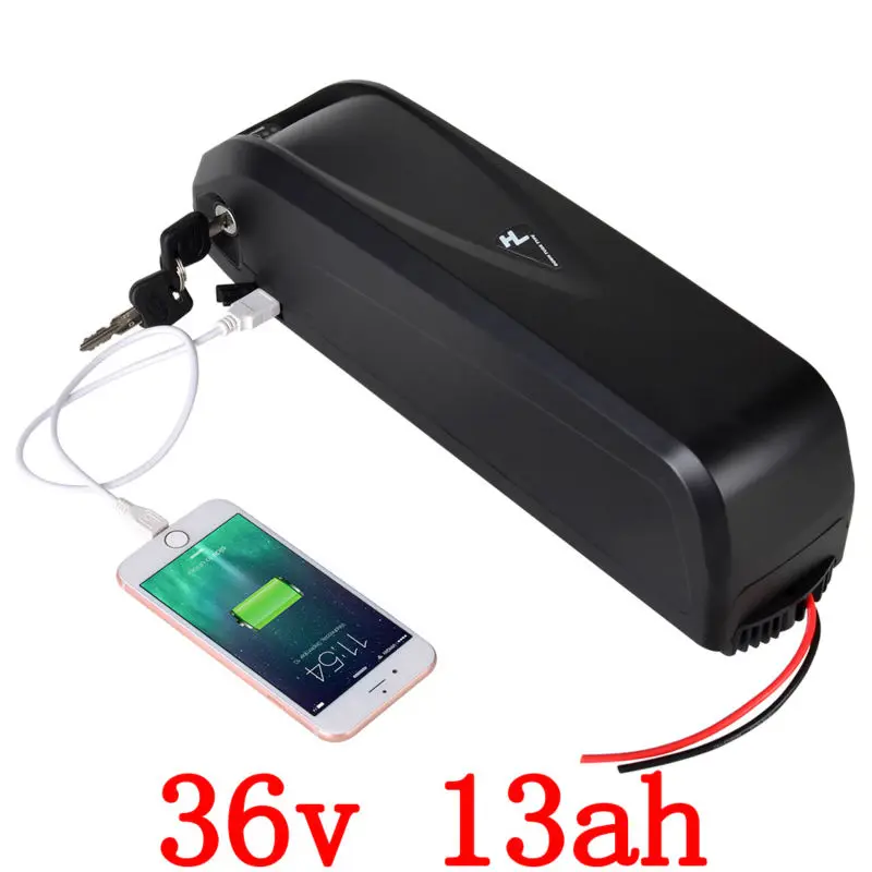 

36v electric bike battery 36v 13ah use for Samsung 2600mah cell lithium Hailong bottle battery pack Free shipping and duty