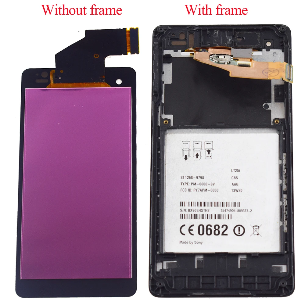 Для sony Xperia V LT25 LT25i Черный сенсорный экран дигитайзер панель сенсор стекло+ ЖК-дисплей монитор экран панель в сборе