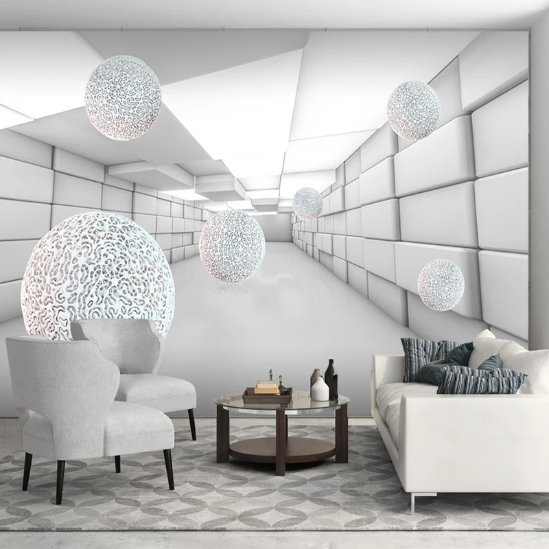 Пользовательские Любой Размер абстрактное пространство 3D Sphere обои Спальня Гостиная фон Home Decor Водонепроницаемый росписи обоев