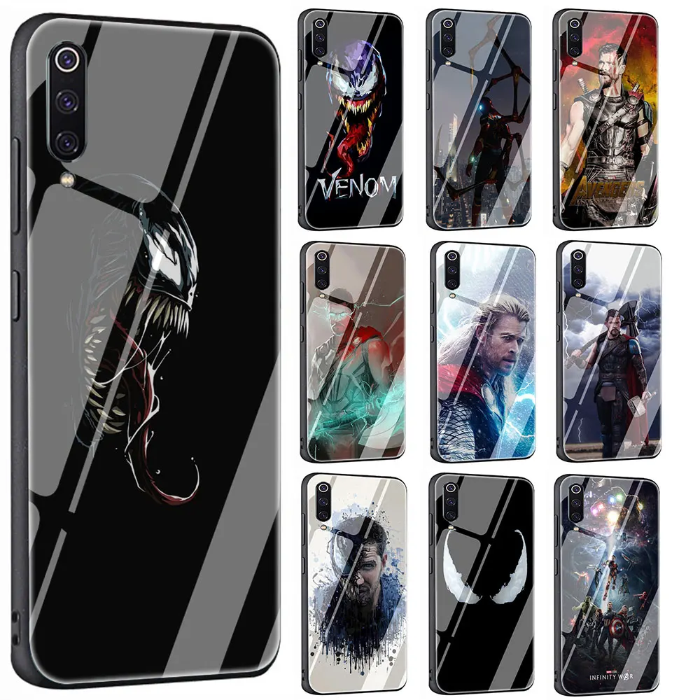 

Comic Book Artwork VENOM Tempered Glass Cover Case for Xiaomi 8 Lite A1 A2 9 Redmi Note 5 6 7 Pro 6A 4X F1