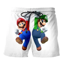YX Girl Harajuku Brother Mario Короткие повседневные шорты с 3d принтом для женщин и мужчин летние пляжные шорты для фитнеса