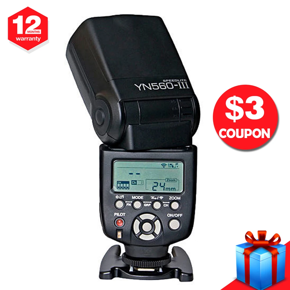 

Yongnuo YN560 III YN-560 III YN560III Universal Wireless Slave Flash Speedlite For Canon Nikon Pentax Panasonic Olympus