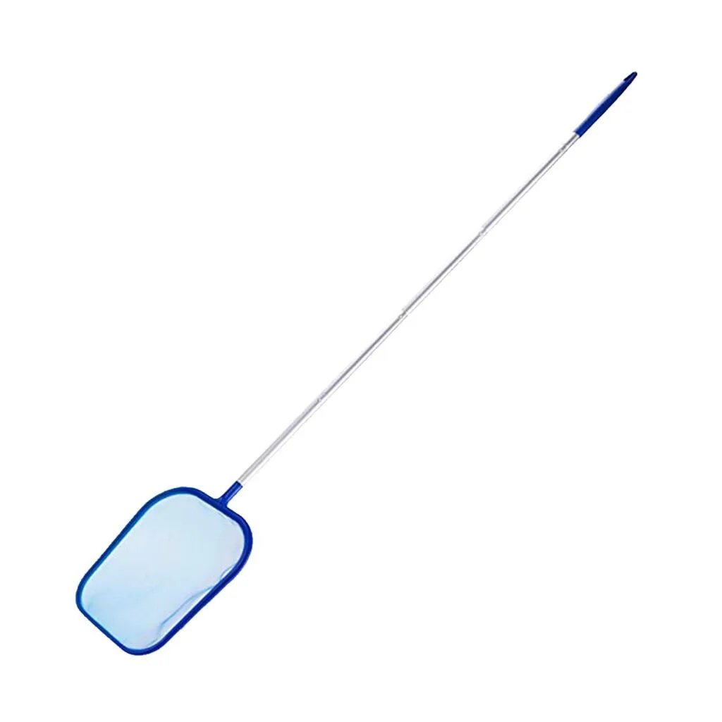 

2019 New Pool Landing Net Pool Cleaning Aluminium Telescopic Pole Leaf Skimmer Net Leaf Net Blue Plastic Leaf Rake Mesh #YL10