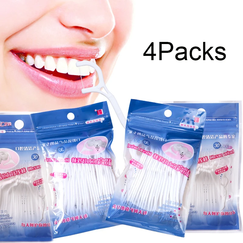 120PCS/LOT Dental Flosser Interdental Brush Floss Teeth Stick