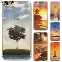 Arsmundi 2018 новых пейзаж Телефонные чехлы для iphone 4S 5C 5S 6 6 S 7 8 6 Plus 7 Plus 8 плюс х чехол Crystal Clear Мягкие TPU крышка Чехол