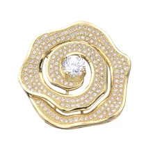 Suministros para hacer joyas de lujo austriaco zirconia cúbica gran flor colgante para collar de perlas accesorios de joyería regalo(China)