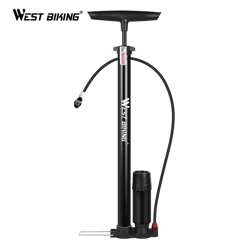 

WEST BIKING Bike Floor Pump 160PSI High Pressure MTB Road Bicycle Foot Air Inflators With Gauge Cycling Air Pump Tire Inflator