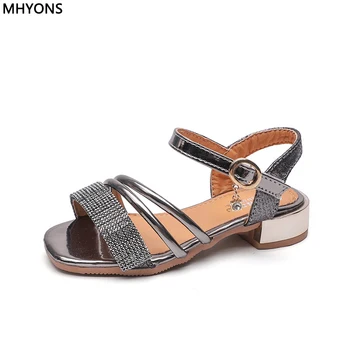 

MHYONS New 2019 summer princess sandals girls sandals hook&loop children flat sandals ages girls gladiator sandals
