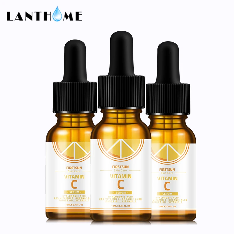 Face Vitamin C Oil Whitening Serum Organic Essence Oils Anti Acne Ultra Brightening Spots Remover Face Moisturizer Essence Oil