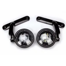 Acessórios da motocicleta 4.5 “Passando Luzes de Nevoeiro Auxiliar Habitação Suportes Para touring Flhx 2009-2016 PRETO