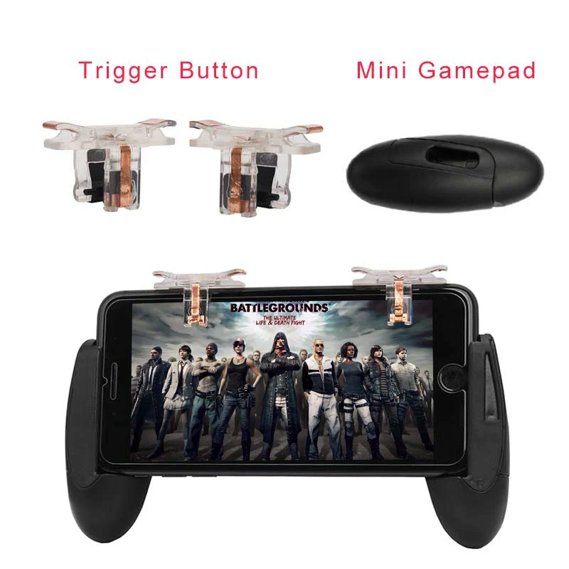 Kopen Voor PUBG STG FPS Spel Trigger Mobiele Telefoon Mobiele Controller Fire Knop Gamepad L1R1 Doel Sleutel Joystick voor iphone Android