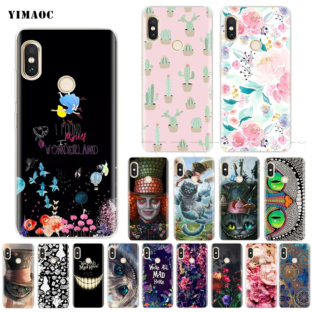 

YIMAOC Alice in Wonderland Cat Case for Xiaomi Redmi Mi Note MAX 3 6a 7 8 9se mix 2s a1 a2 Lite mi6 mi8 se for pocophone f1