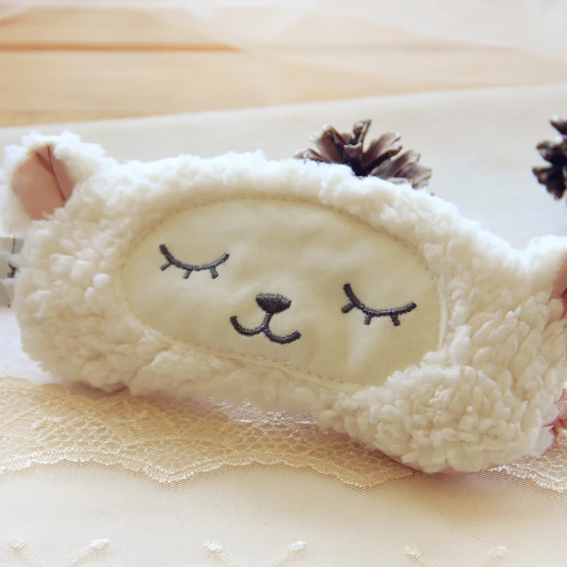 Soft Cotton Sleep Mask Cute Animal Eyeshade Wool Pile Sleeping Eye Mask Sleeping Assistant Good Dream Beginning