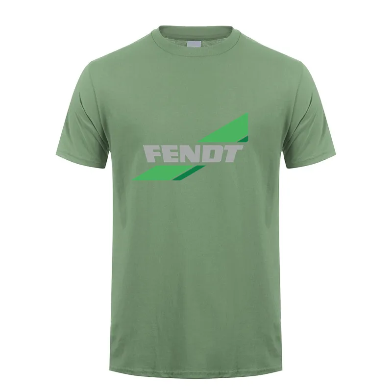 Летняя Fendt футболка футболки мужские модные короткий рукав хлопок o-образным вырезом Fendt футболка DS-026 - Цвет: Military green