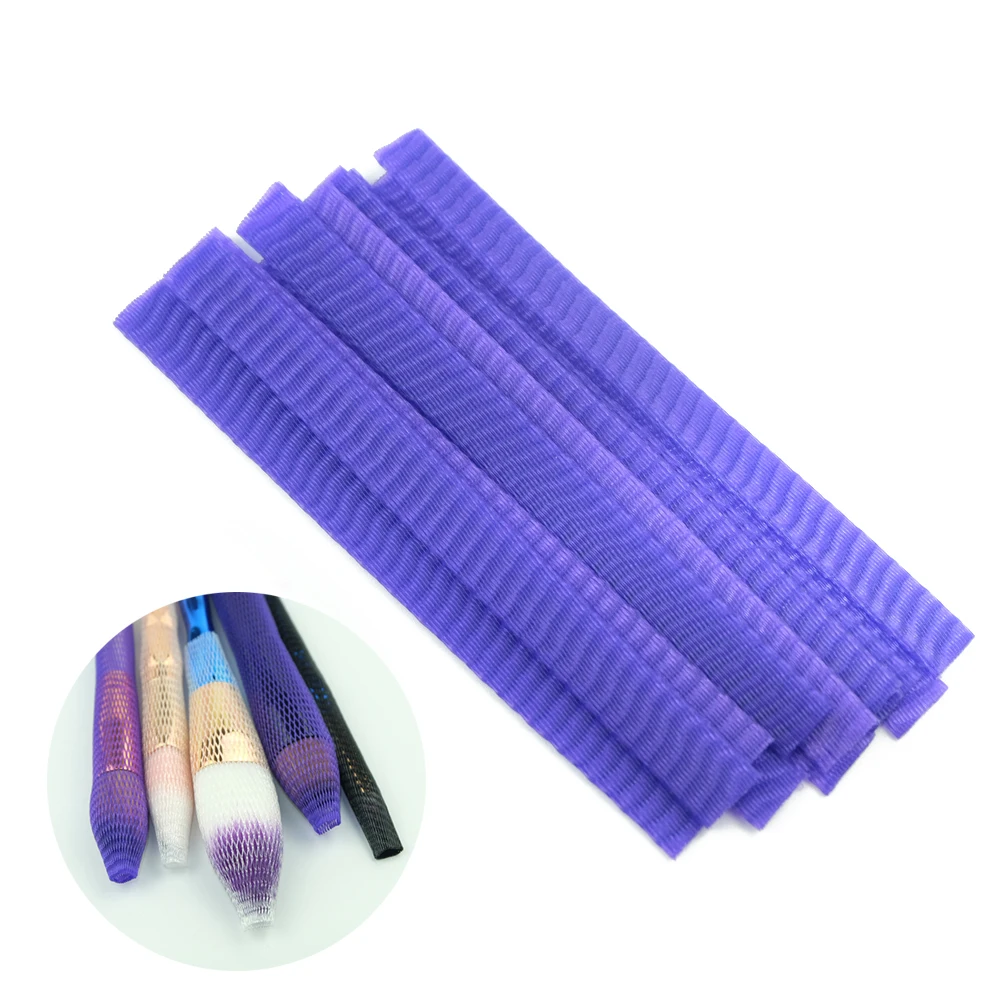 

50pcs Makeup Brushes Net Protector Guard Elastic Mesh Beauty Make Up Cosmetic Brush Pen Cover Sheath Net Without Brush