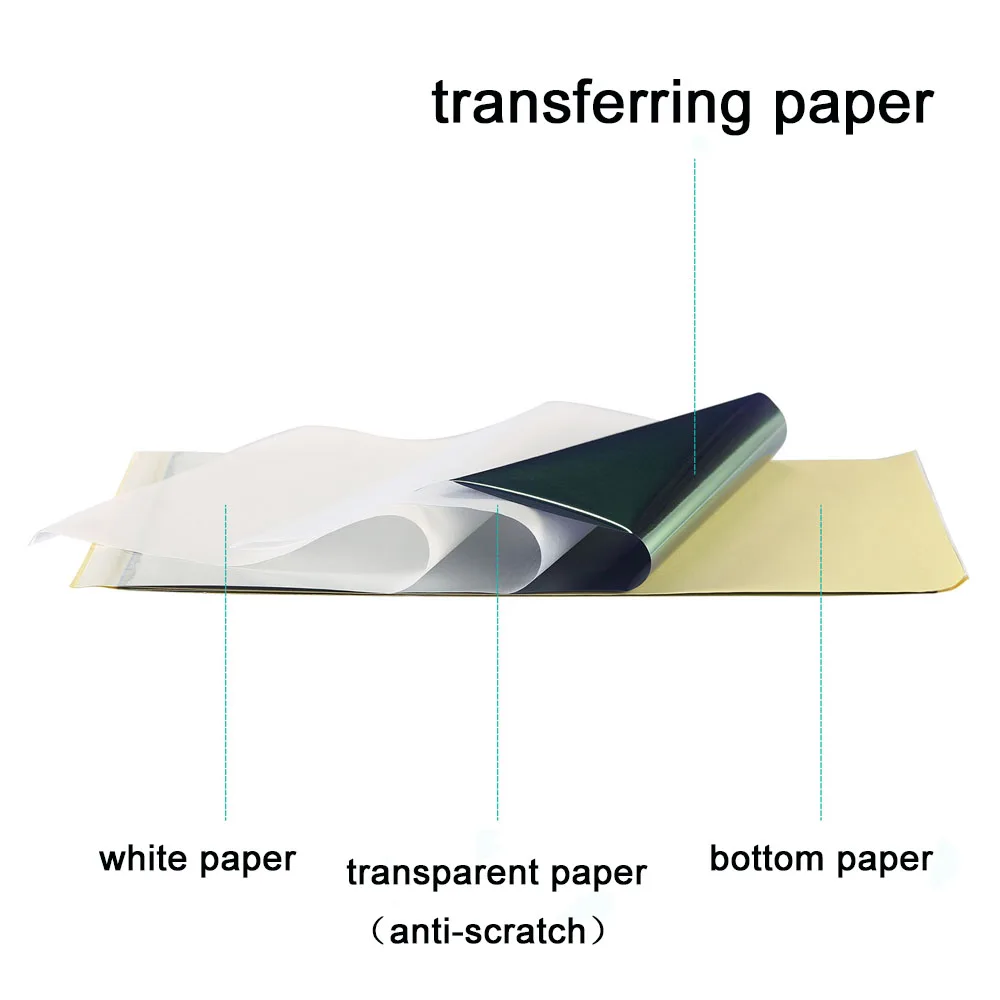 50 листов переводной бумаги для татуировок формата А4, бумага для татуировки, термотрафарет, бумага для копировального аппарата, бумага для тату, аксессуары, поставщик татуировок