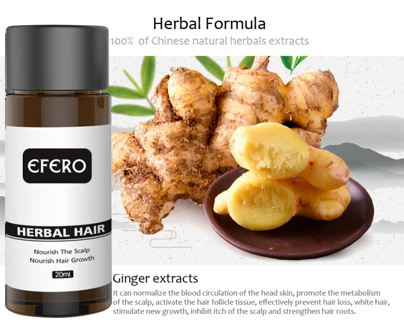 Efero Hair Loss Treatment Serum Essential Oils Dense Hair Growth Serum Hair Care Prevent Baldness Anti-Hair Loss Serum TSLM1