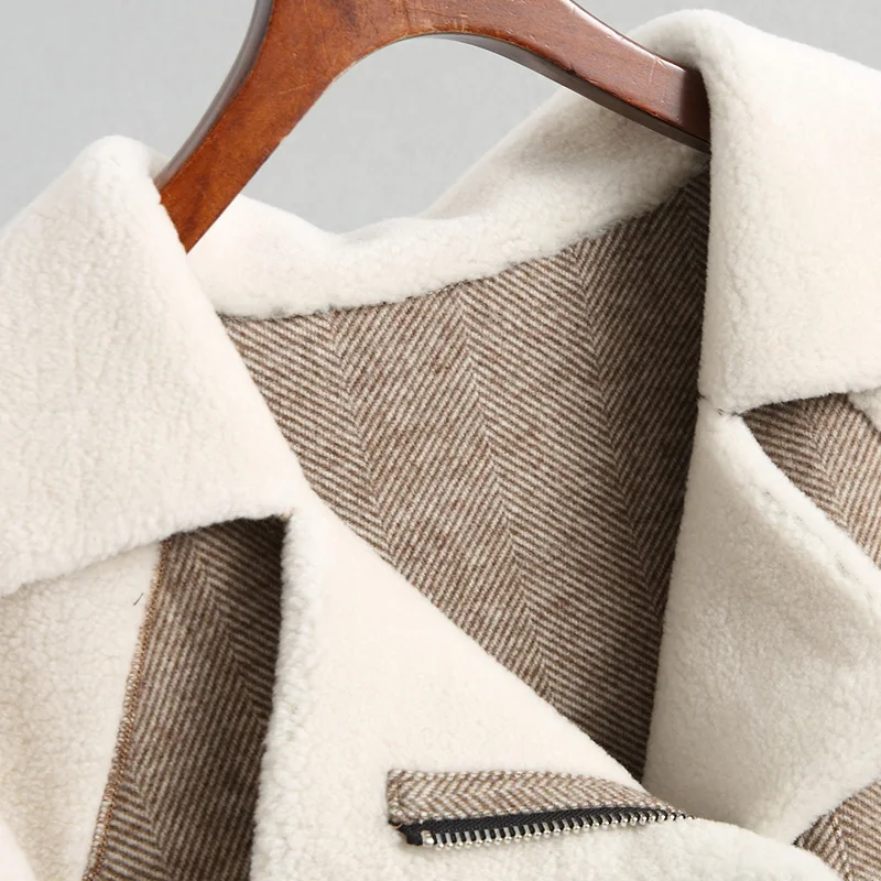 Manteaux Vêtements 2018 De Zt948 Courte Manteau Fourrure Automne Mince Femme Vintage Femmes Light Laine Coréenne Camel Hiver Veste Réel xqBCAwp