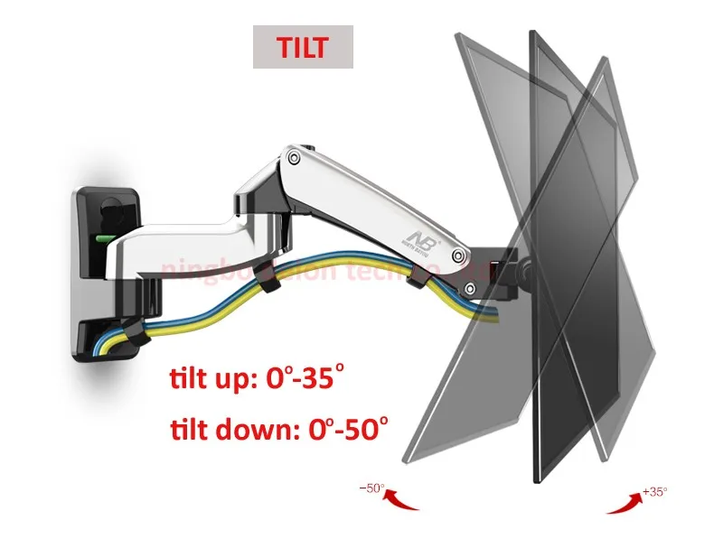 NB F150 2-7 кг 100x100 soporte монитор настенный экран алюминиевый хороший газовый пружинный воздушный пресс 1"-27" ТВ настенный кронштейн держатель
