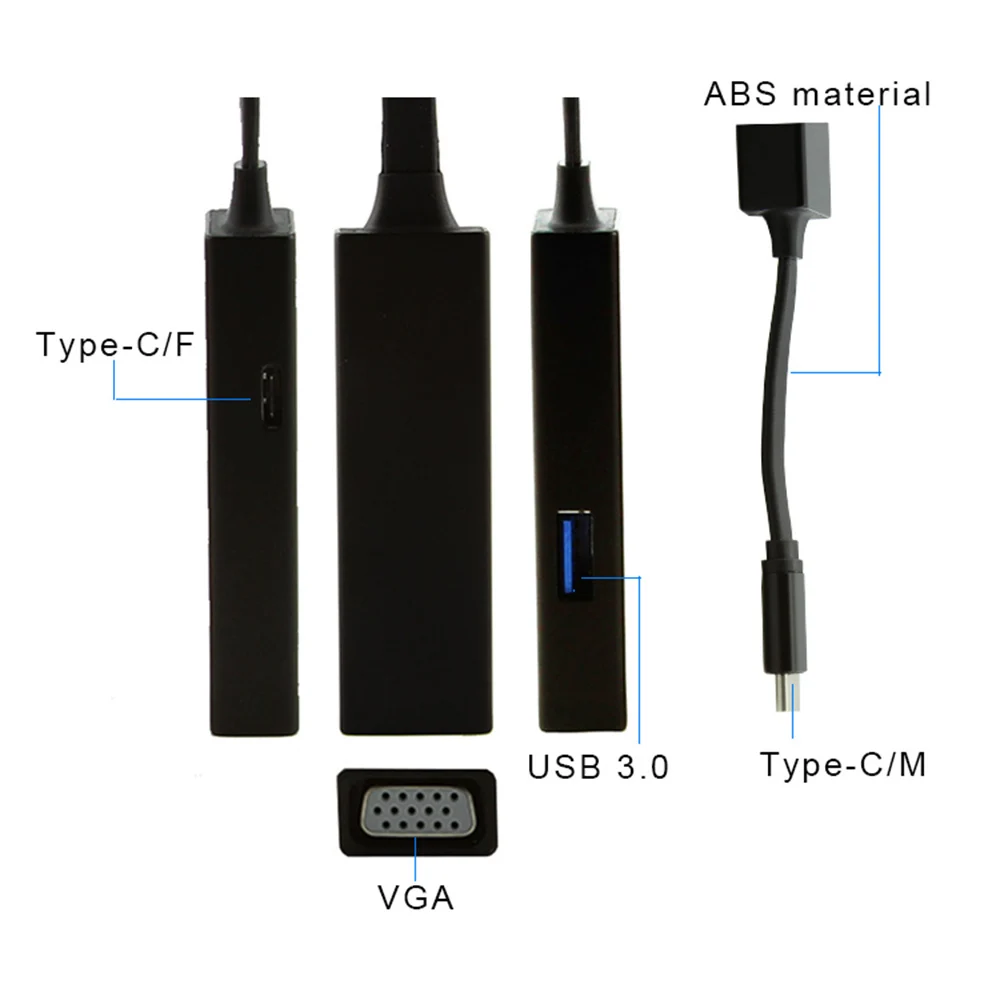 USB разветвитель CHUYI на VGA порты 3 0 Тип C 1 адаптер для Macbook Pro Аксессуары компьютера