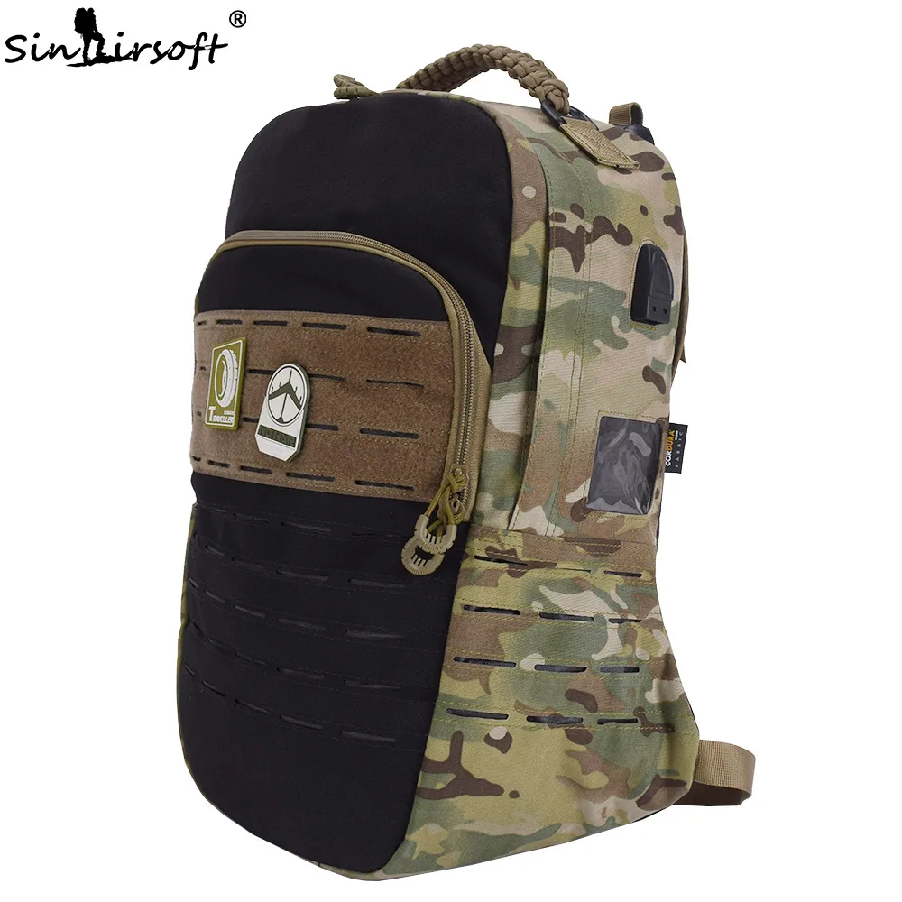 

SINAIRSOFT 25L Tactical Backpack 15 Inches laptop Cordura Military Rucksack Portable USB Interface Sport Camping Hiking Fishing