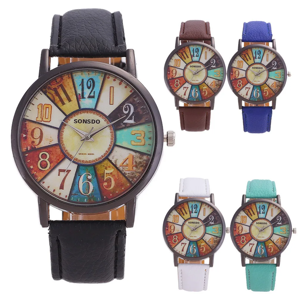 

Waches Women Retro Casual Faux Leather Analog Quartz Watch reloj pulsera mujer orologi donna relogios femininos bayan saat 2019