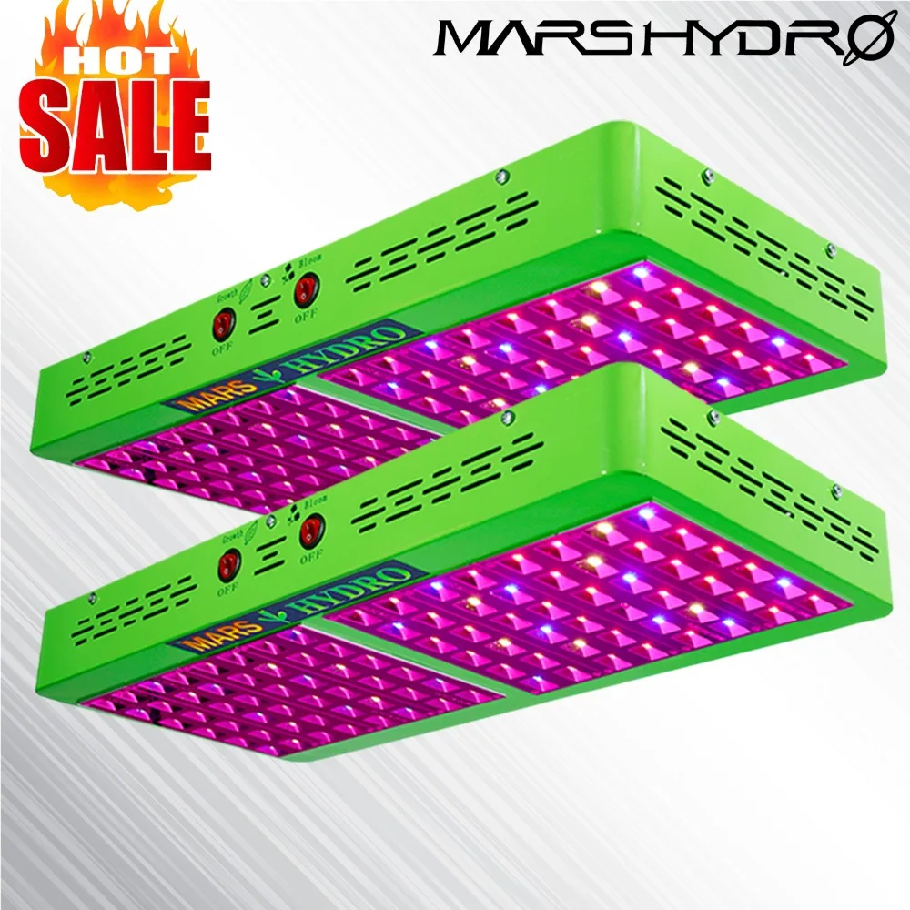 2pcs Mars Hydro Reflector 600W LED Grow Light lamp Full Spectrum Veg