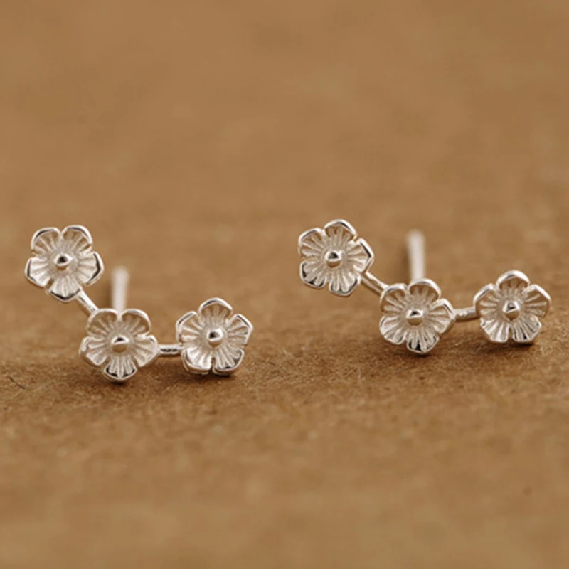 Allergy Free Real 925 Sterling Silver Stud Earrings for Women Fashion