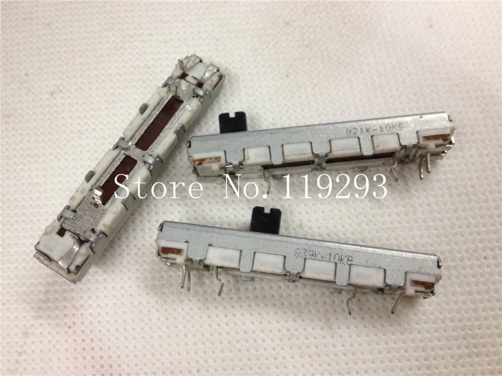 

[SA]ALPS 4.5 cm straight slide potentiometer single axis linking 2X1 5MM B10K B50K ,--10PCS/LOT