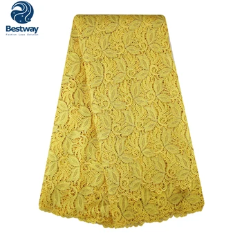 

Bestway Guipure Lace Fabric African Cord Lace Fabric High Quality Water Soluble Lace Fabric Cupion Lace For Nigerian Party Dress