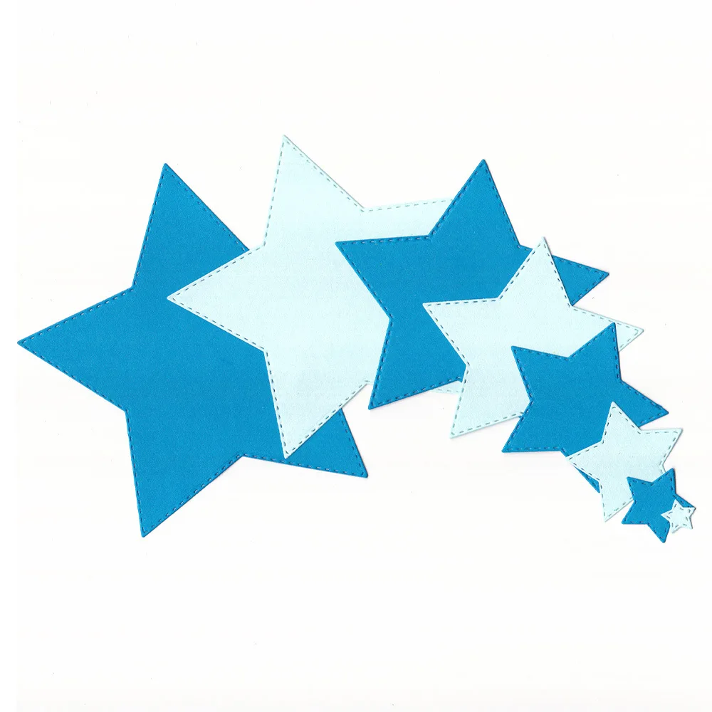 Troqueles De Metal Para Cortar Estrellas - Set De 8 Piezas, Acero Al Carbono, Para Scrapbooking Y Manualidades