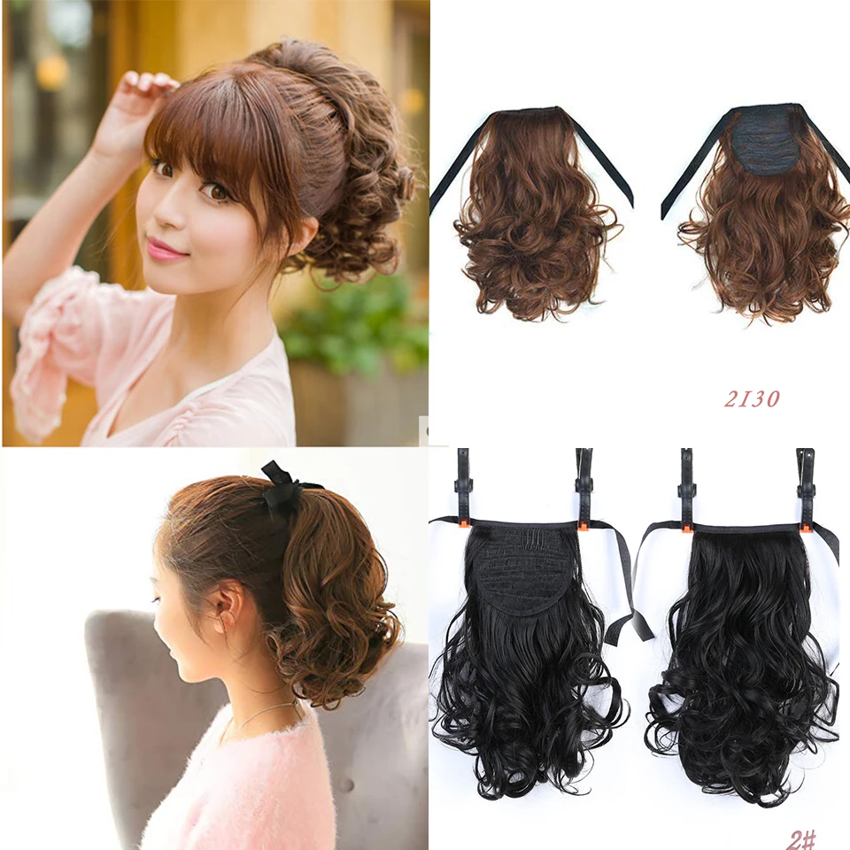 Buqi Short Clip In Drawstring Curly Ponytail Hair Pieces Heat