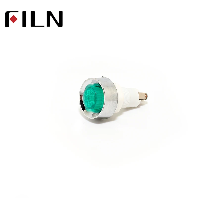10mm Red Amber Green Plastic 220v indicator light neon bulbs (3)
