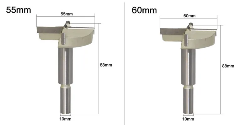 15 мм-60 мм Форстнер наконечники Деревообрабатывающие инструменты отверстие пилы резак шарнир сверла Круглый хвостовик вольфрам карбид резак
