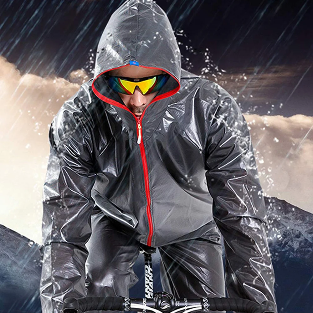 Men and Women's Super Light Outdoor Waterproof Cycling Raincoat with
