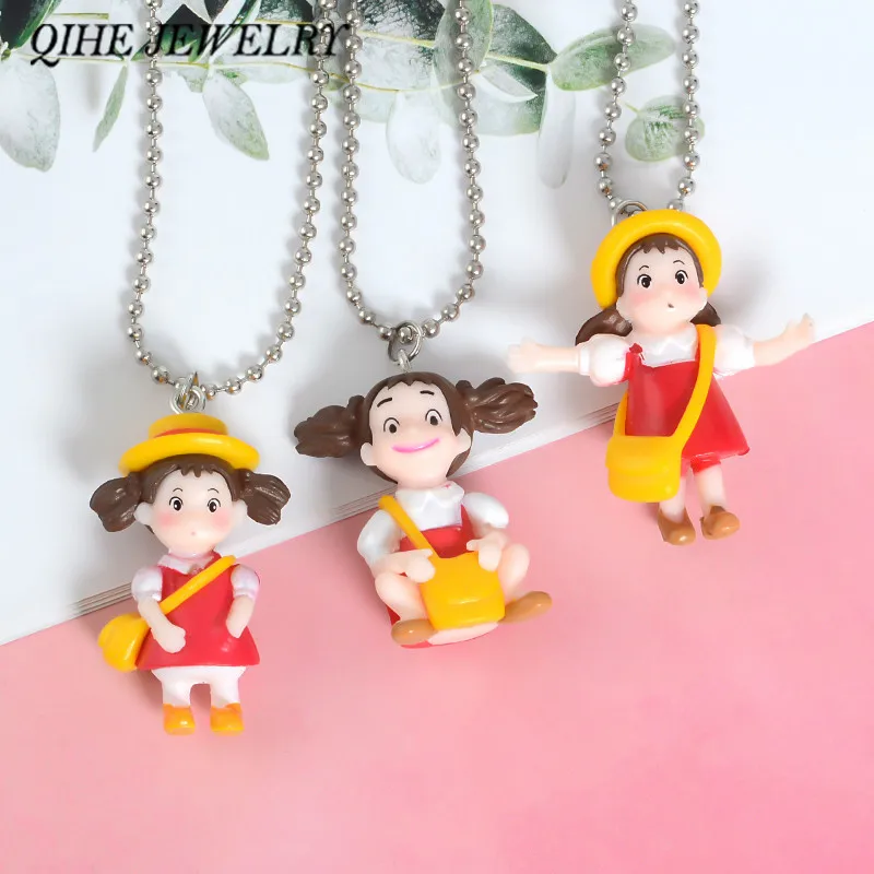 QIHE ювелирные изделия 6 видов Totoro Little Sister Mei колье мультфильм для девочек Тоторо из