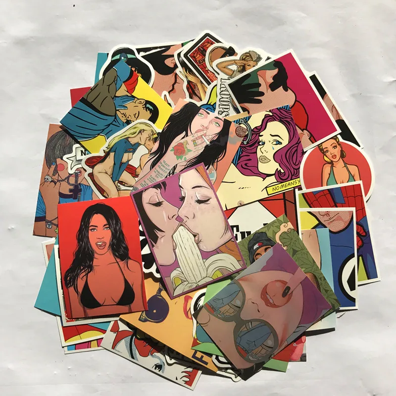 

52pcs Girl Style Sticker Travel Retro Graffiti Building Waterproof Cartoon Stickers DIY Sticker on Luggage Laptop Bicycle Fridge