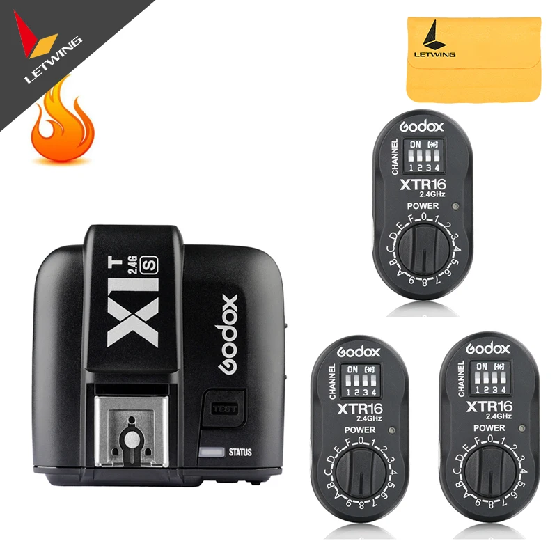  Godox X1T-S TTL 2.4     + 3 . XTR-16 2.4  - 