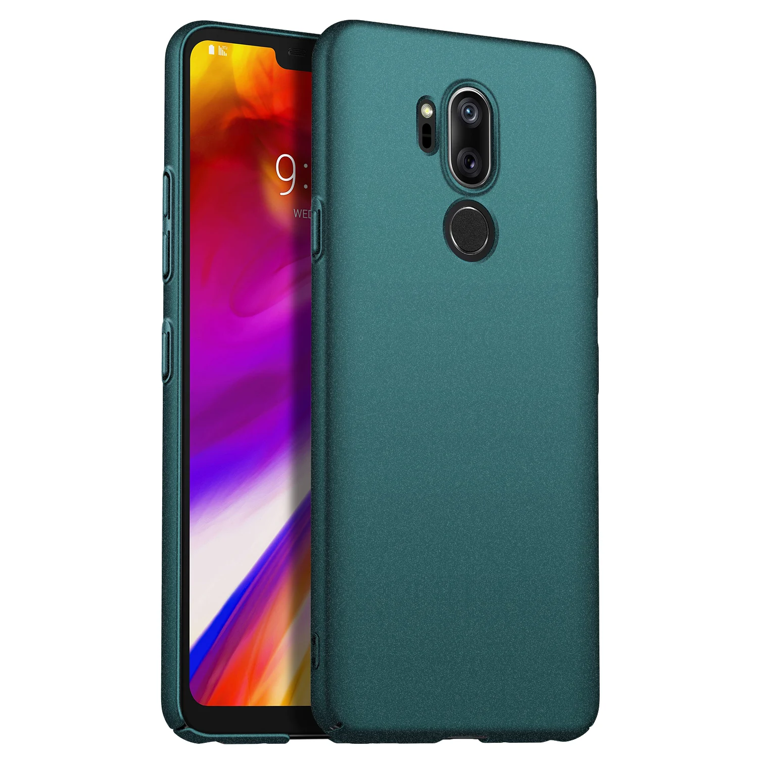 Для LG G7 чехол ThinQ роскошный высококачественный Жесткий ПК Тонкий чехол Матовая кожа защитная задняя крышка чехол s для LG G7 ThinQ чехол для телефона - Цвет: green