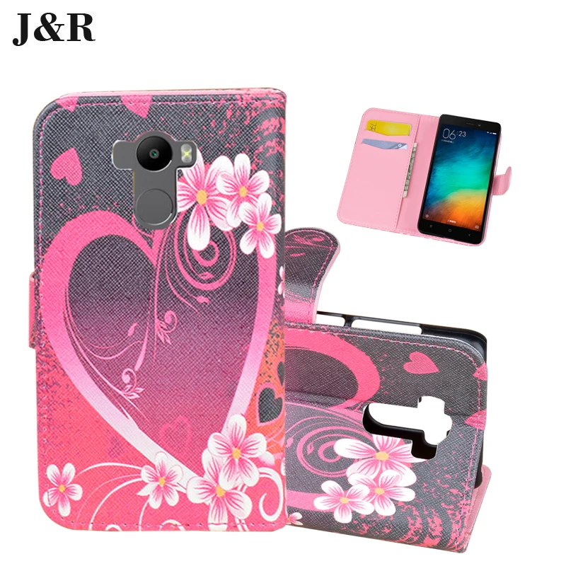 Redmi 4 Leather Cover For Xiaomi Pro Prime Flip Case 5.0 inch Wallet Cute Painting Stand Phone Bag & With Card Slot | Мобильные