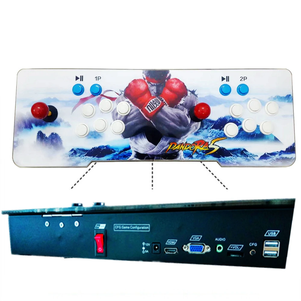 

999 Video Games Arcade Console Android Machine Double Stick Pandora's Key EU Plug Korean for Home Party KTV Bar MIMU TV PC