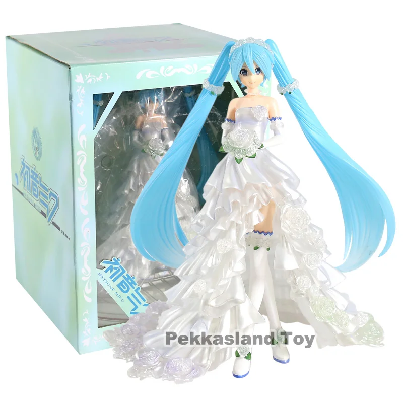 

Hatsune Miku Wedding Dress Ver. PVC Figure Collectible Model Toy