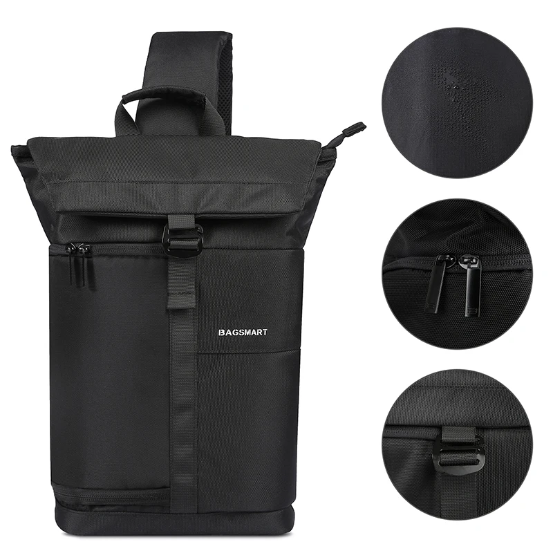 BAGSMART Camera Bag, DSLR Camera Bag Sling Bag for 1 Camera, 1 Lens, 1 DJI Mavic Pro, Rain Cover for Canon Nikon Sony And other