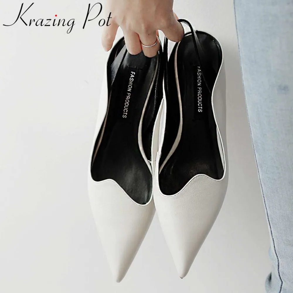 

Plus size simple style kitten low heels pointed toe slip on women pumps elegant British style pointed toe slingback shoes L11