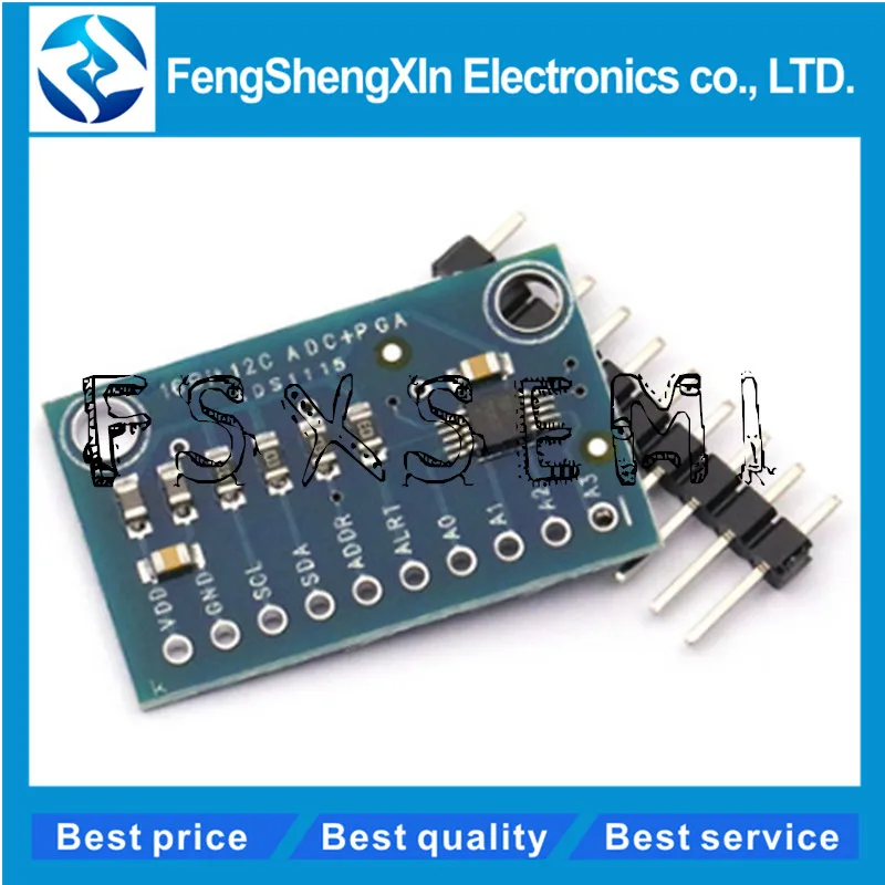 

ADS1115 Module 16 Bit I2C ADC 4 channel with Pro Gain Amplifier RPi