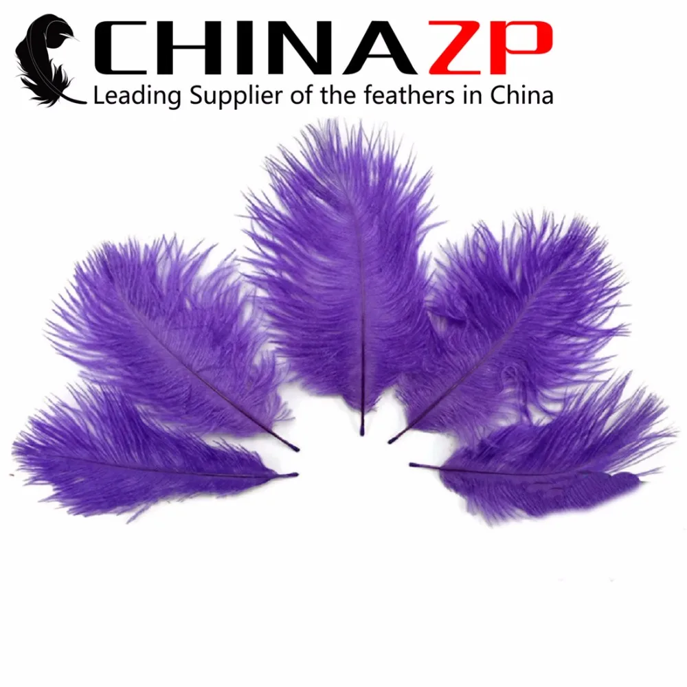 

CHINAZP Factory Size 15-20cm(6-8inch) 100pcs/lot Cheap Wholesale Dyed Purple Ostrich Feathers