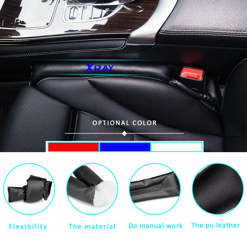Для Lada XRAY автомобильная, из искуственной кожи сиденья зазор прокладка шов вилка автомобиля герметичные прокладки сиденья зазор Зарядка для бардачка пробка 1 пара