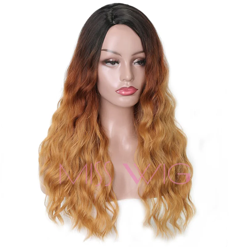 Женские Длинные Синтетические волосы MISS WIG черные коричневые блонд естественные